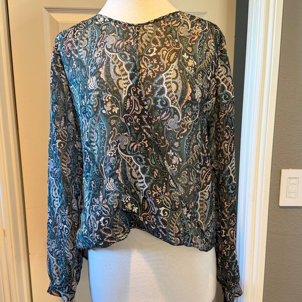 VERONICA BEARD Gayle silk chiffon top 12 - Picture 3 of 7